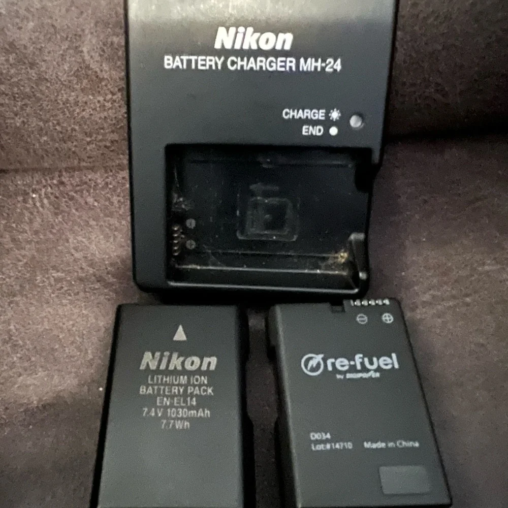 Nikon D3200, with camera bag, batteries, instruction manual